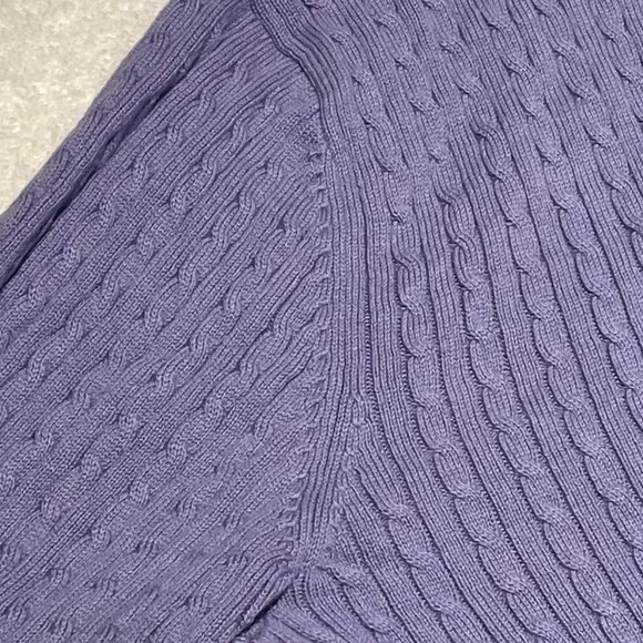 EUC Karen Scott Mock Turtleneck Sweater, Lilac-Purple, Cotton, Petite Small - Picture 7 of 9